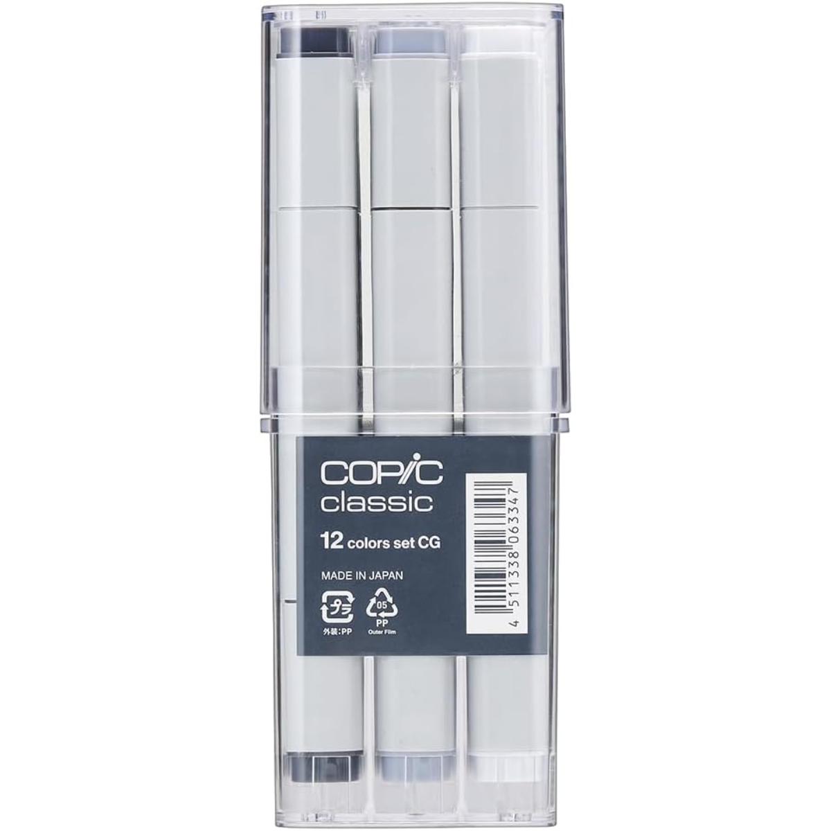 Copic Classic - Estojo com 12 Tons de Cinza - Cool Grey