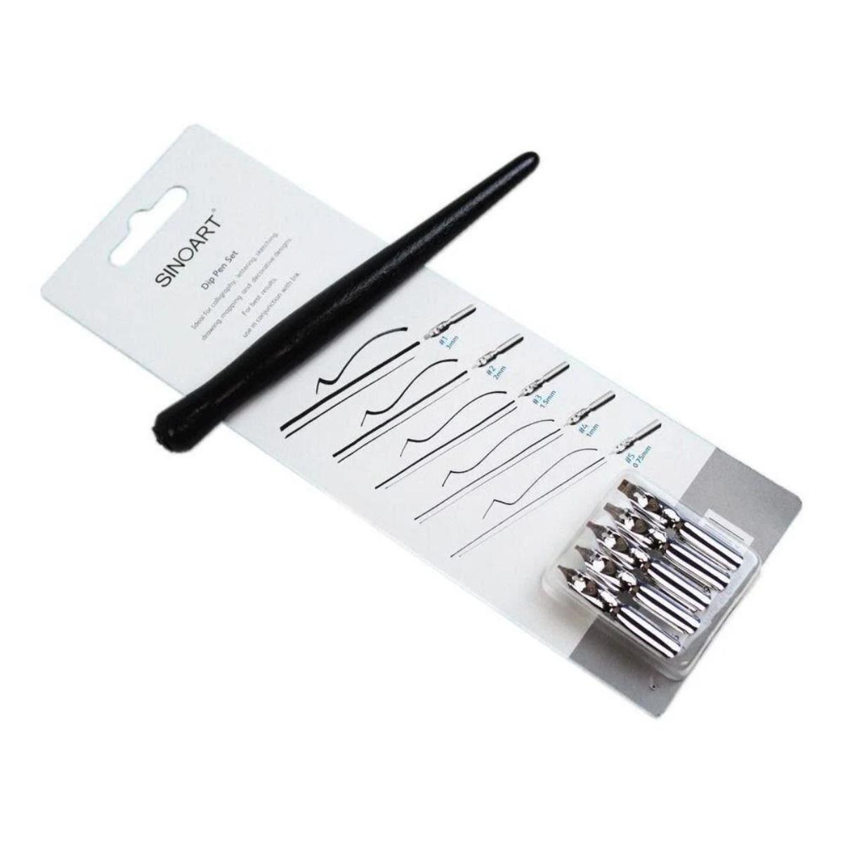 Caneta Dip Pen - Kit Caligrafia - Caneta + 5 Penas