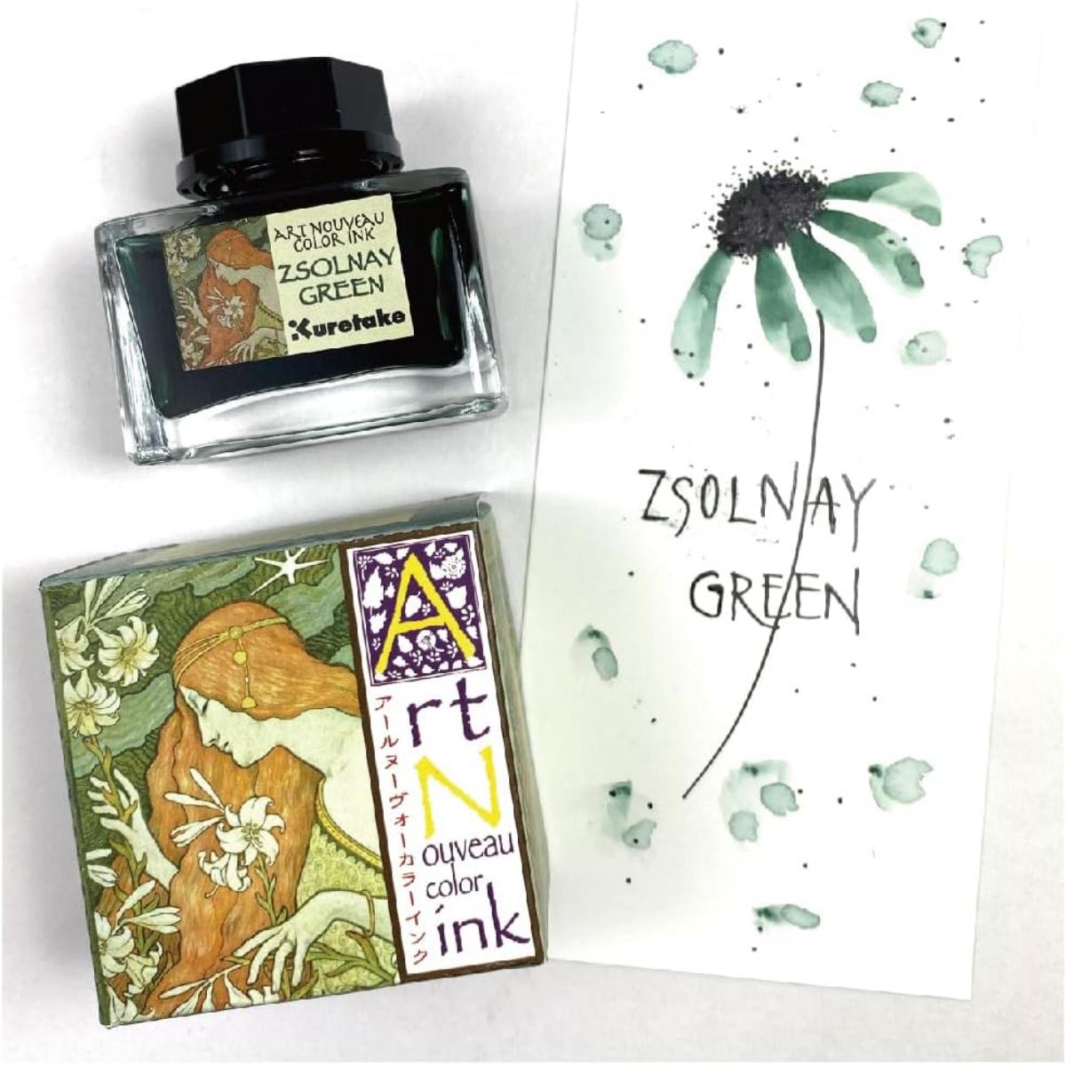 Kuretake Ink-Café Art Noveau - Zsolnay Green