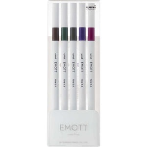 Caneta Emott UniBall - Estojo com 5 - Estojo 5C N3 Vintage Colors