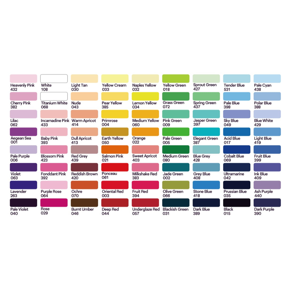 Tinta Guache HIMI 72 Cores 12ml – Estojo Verde
