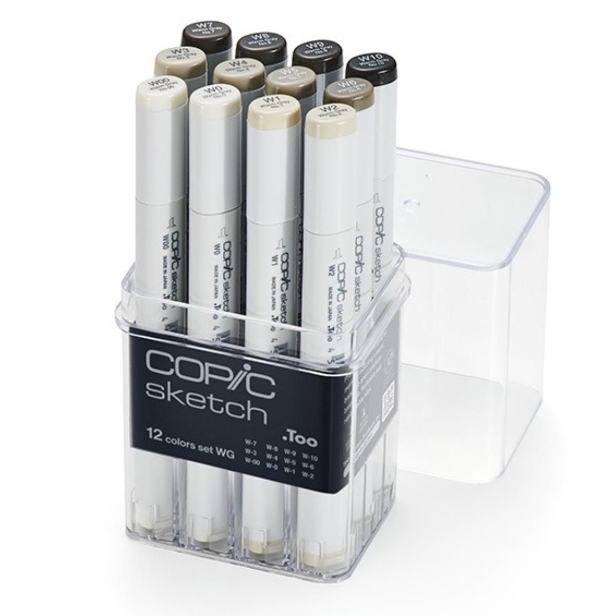 Copic Classic - Estojo com 12 Tons de Cinza - Warm Grey