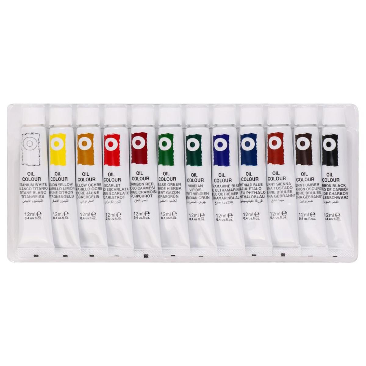 Tinta Óleo Sinoart - Estojo com 12 Cores 12ml SFP007
