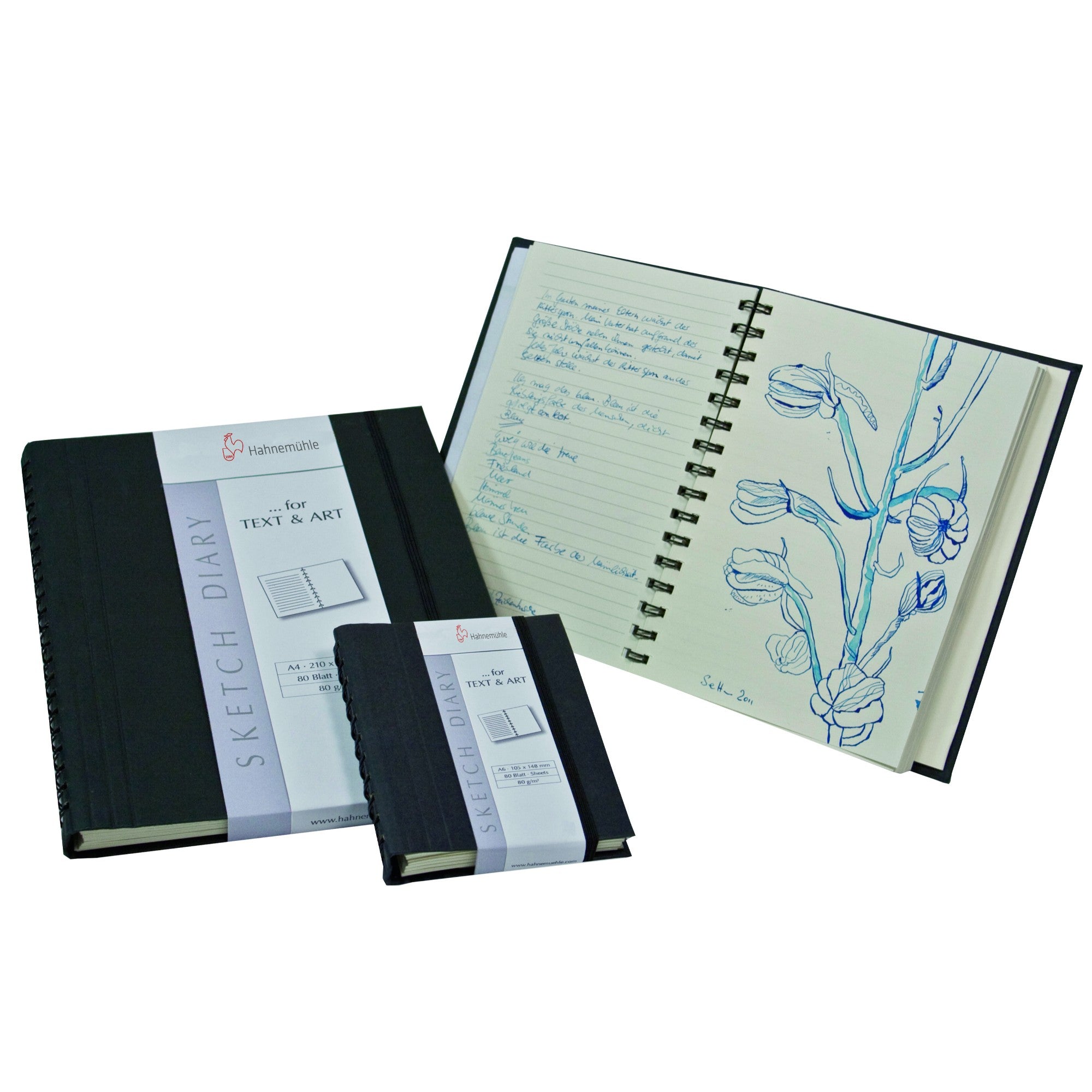 Sketch Diary Hahnemühle - Black - Espiral - A5 - 120g/m²