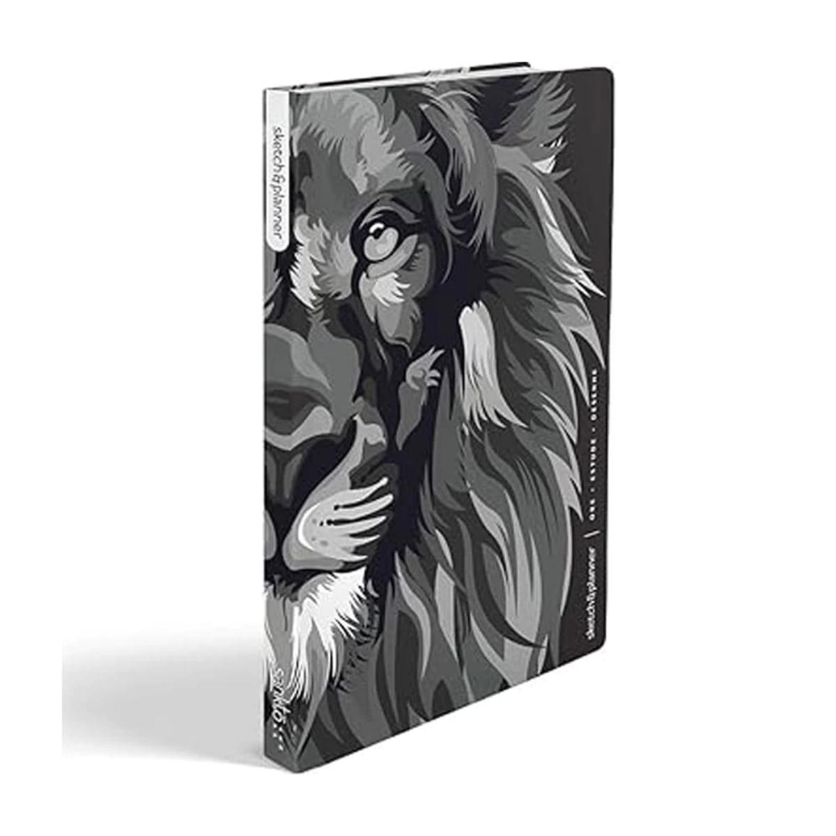 Planner Cristão Sketch e Planner - Lion Black and White