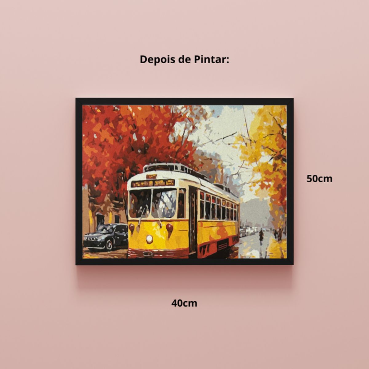 Kit Pintura Numerada em Tela - Cable Car- 40x50cm