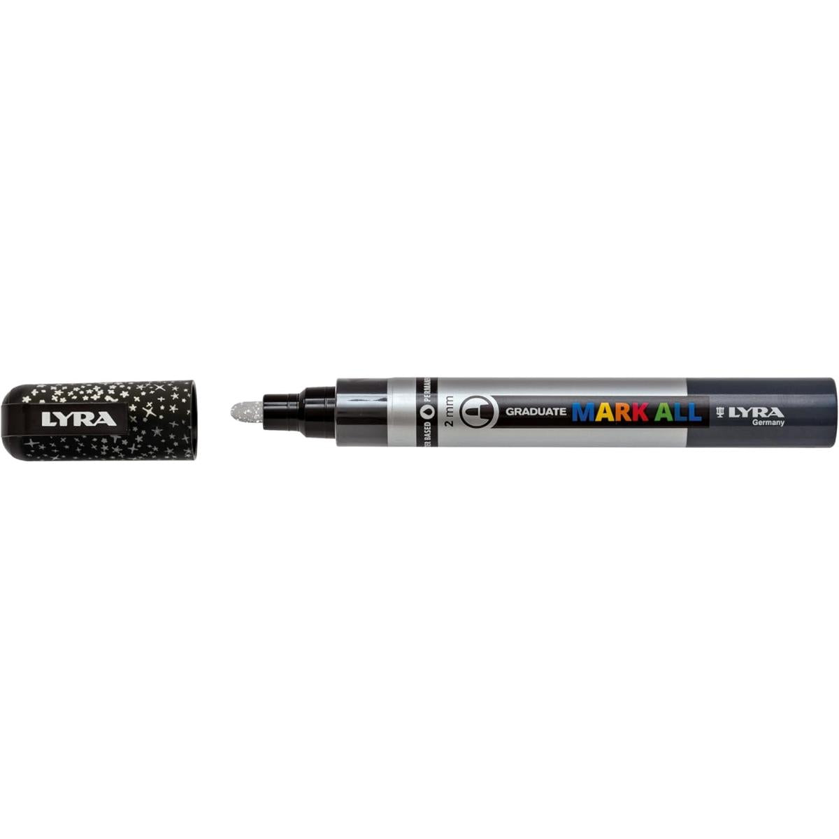 Marcador Permanente  Lyra Mark All - Prateado Sparkling - 2mm