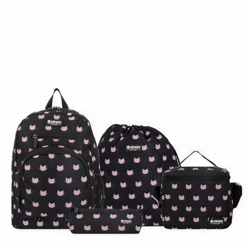 Kit Escolar Xtrem Multipack 5XT - Black Cat - 4 Peças