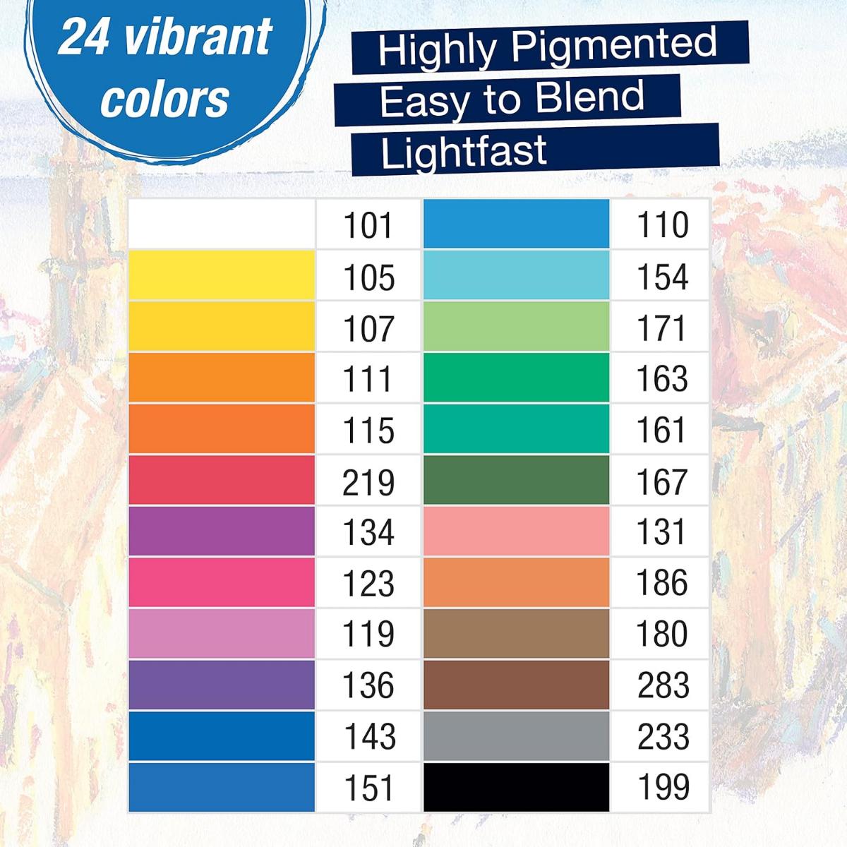 Giz Pastel Oleoso Faber Castell - 24 Cores - Goldfaber