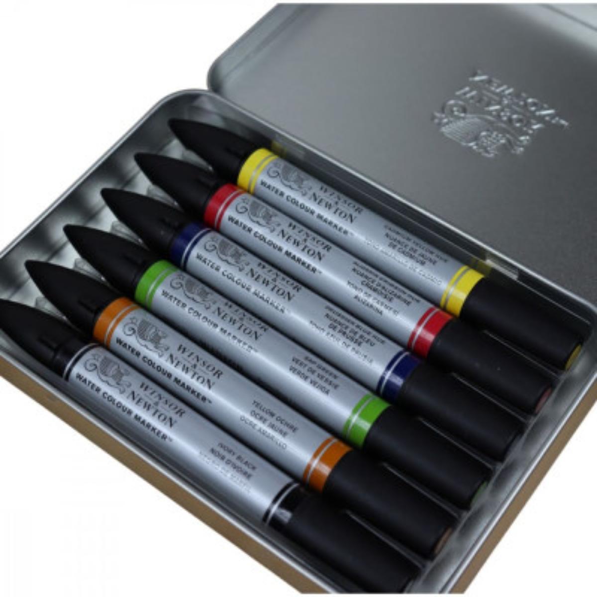 Conjunto 6 Marcadores Aquarelável e Bloco - Winsor & Newton