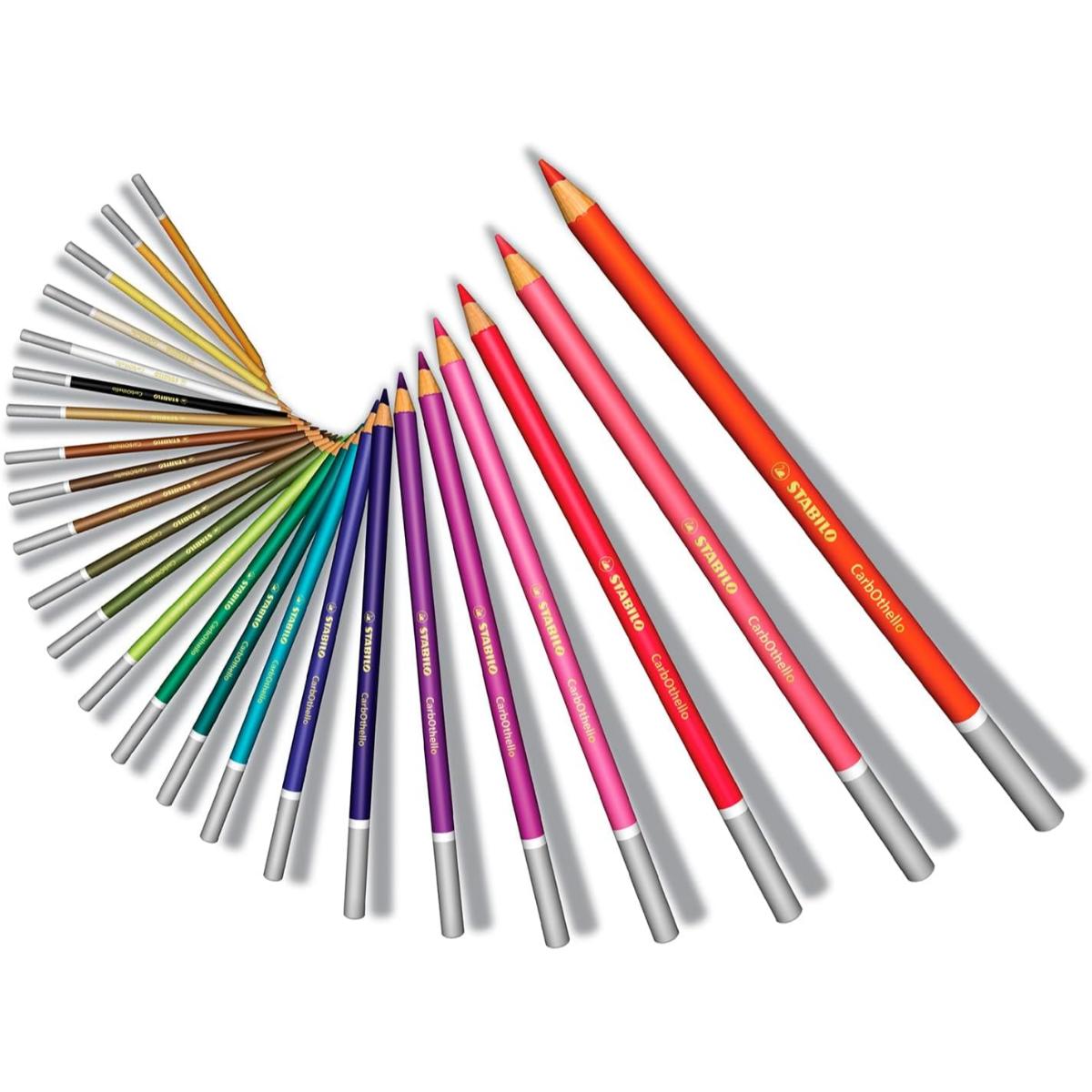 Lápis De Cor Pastel Aquarelável Stabilo CarbOthello - 24 Cores