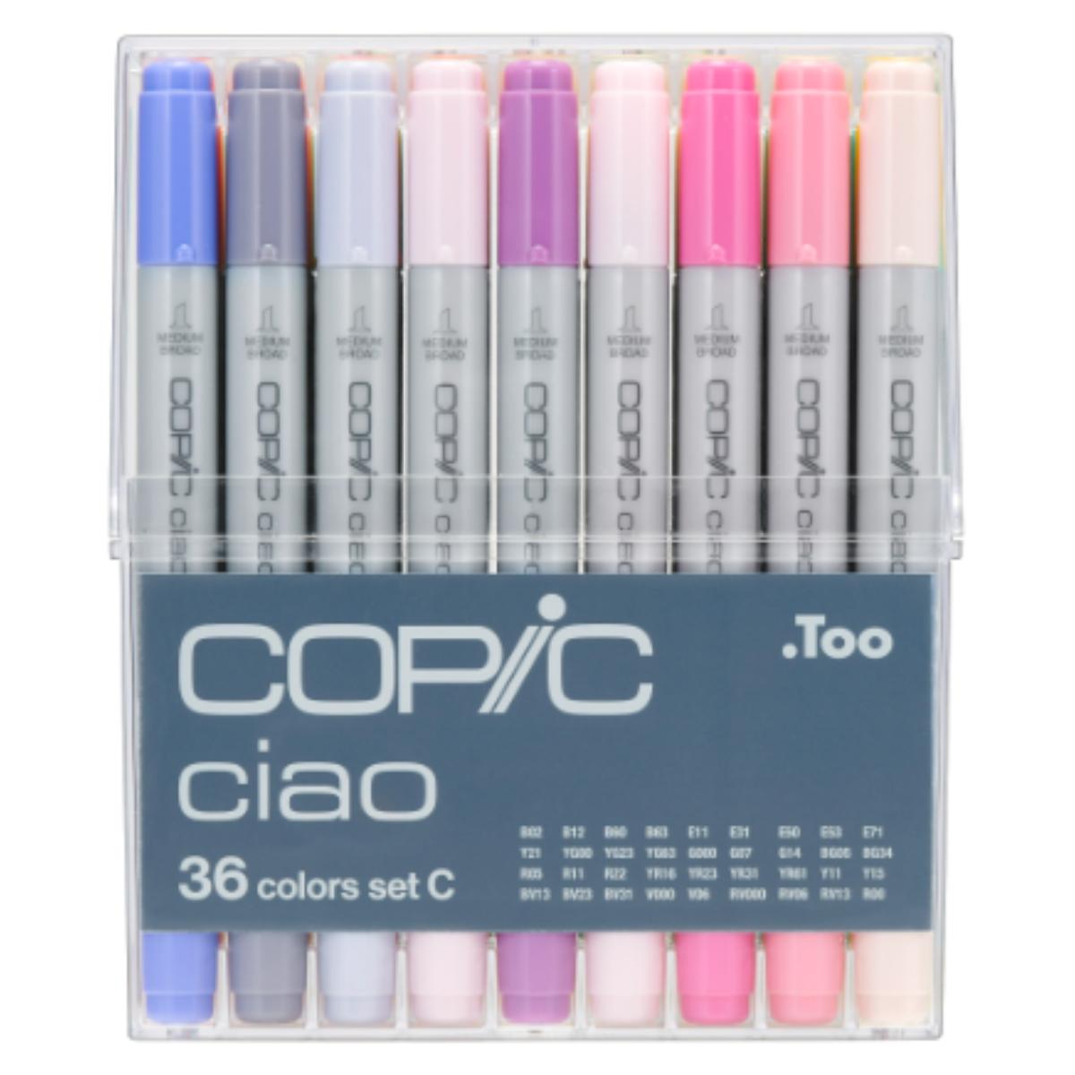 Copic Ciao - Estojo com 36 Cores - Conjunto 36C