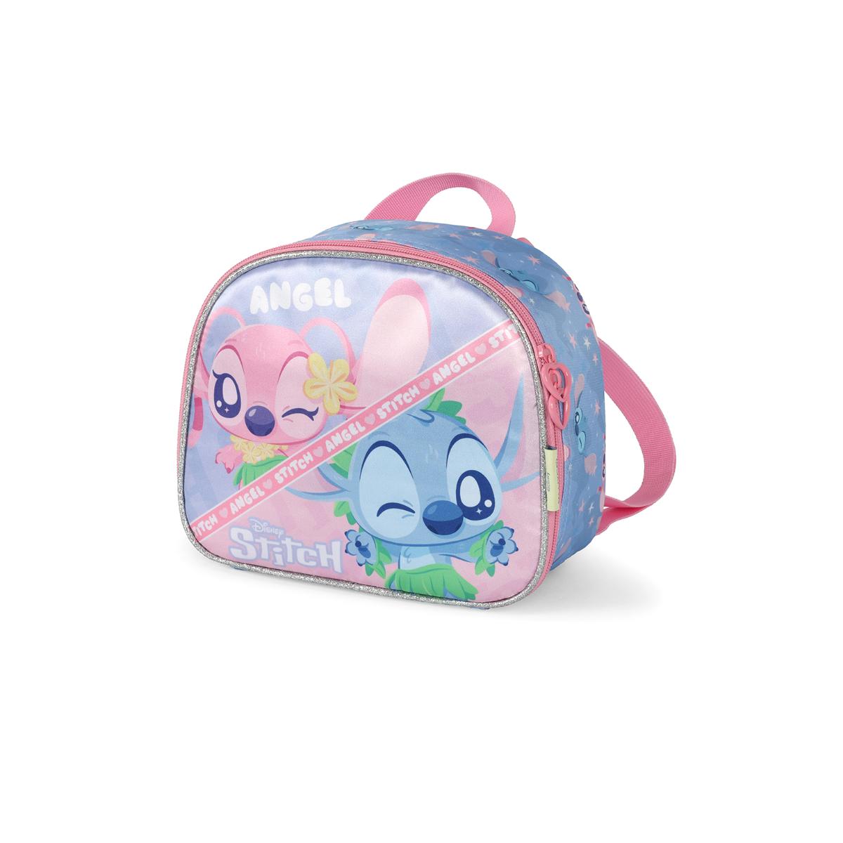 Lancheira Stitch Angel - Rosa