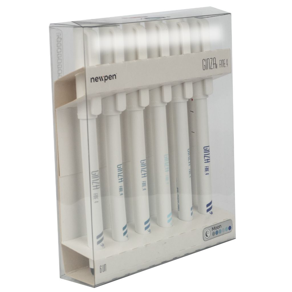 Caneta Newpen Ginza Fineliner 6 Cores - Moon