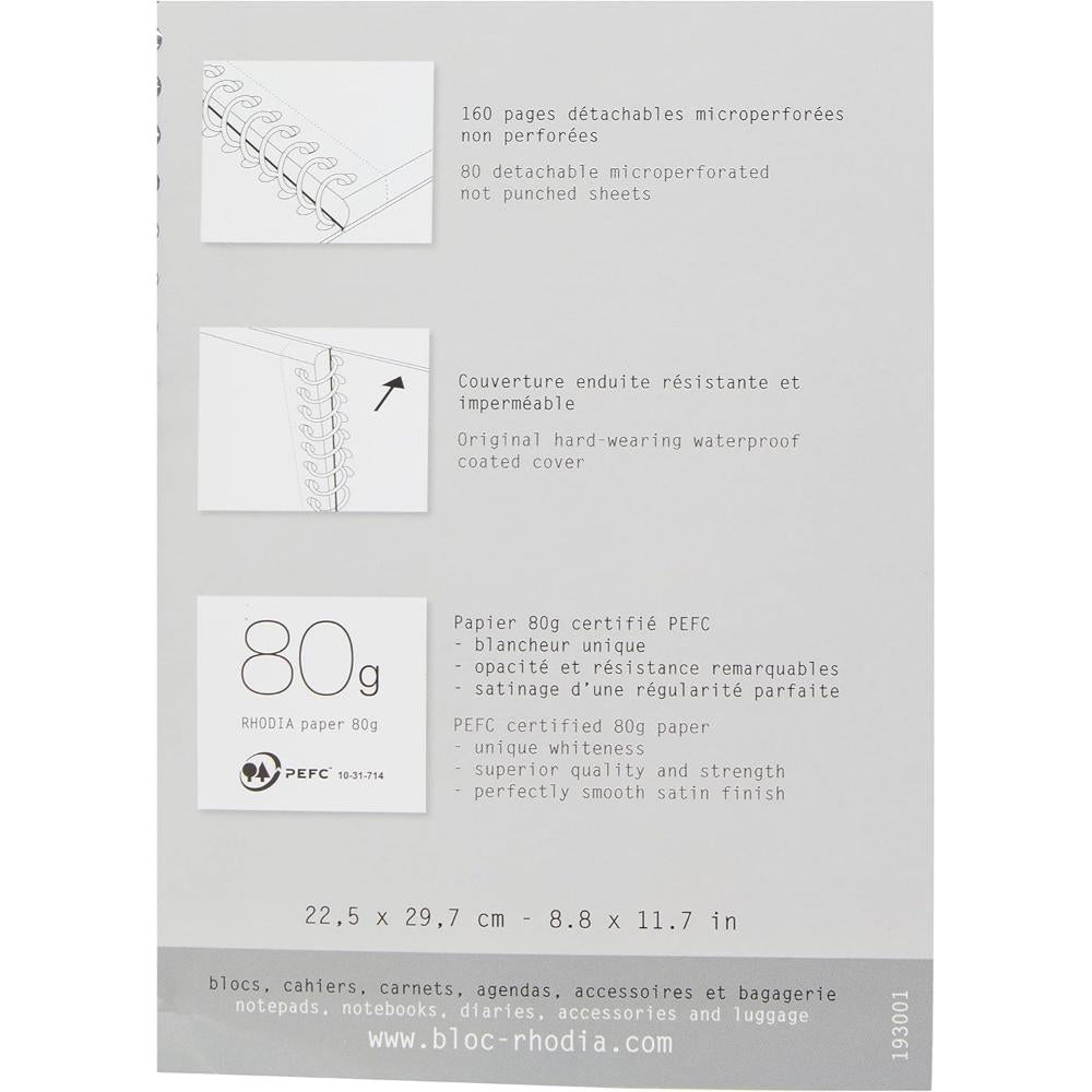 Caderno Rhodia Note Book A5+ - 22X29,7 - White - 193001C