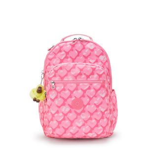 Mochila Kipling Seoul - Adorable Hearts - Estampado