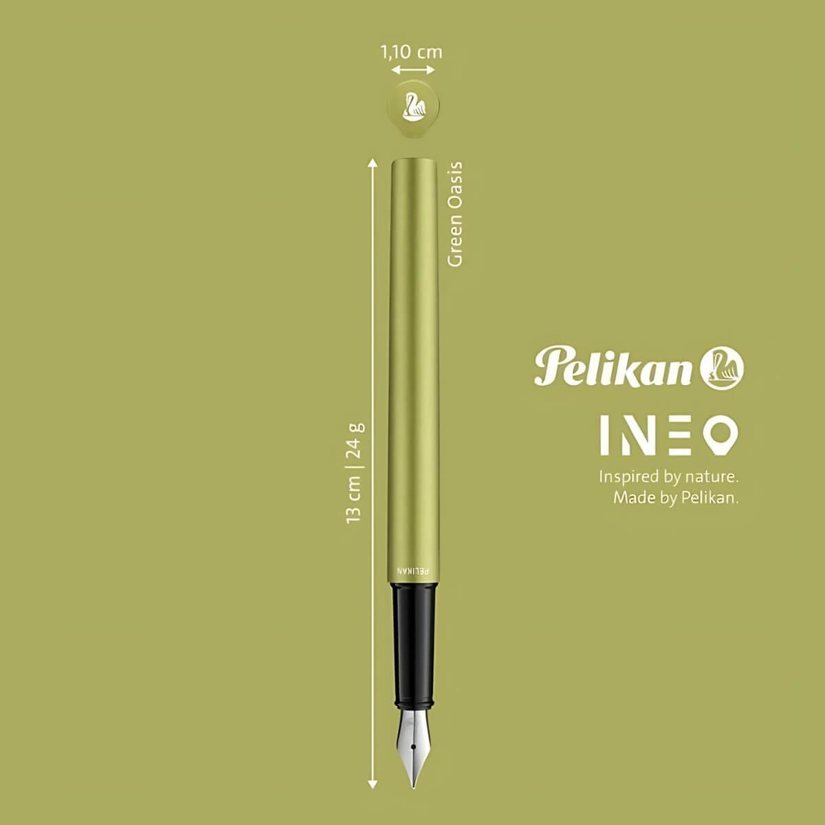 Caneta Tinteiro Pelikan Ineo - Green Oasis - Ponta M