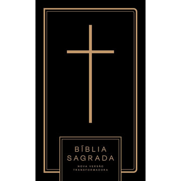 Bíblia Sagrada NVT  Letra Normal  - Cruz All Black - Capa Dura