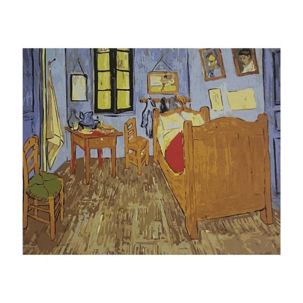 Kit Pintura Numerada em Tela - Van Gogh - Quadro em Arles - 40x50cm