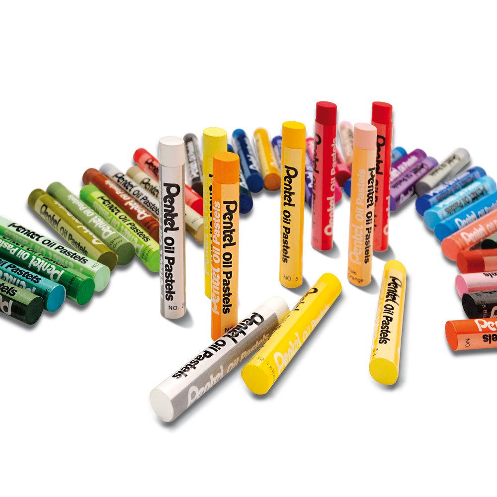 Giz Pastel Oleoso Pentel 50 Cores - PHN-50
