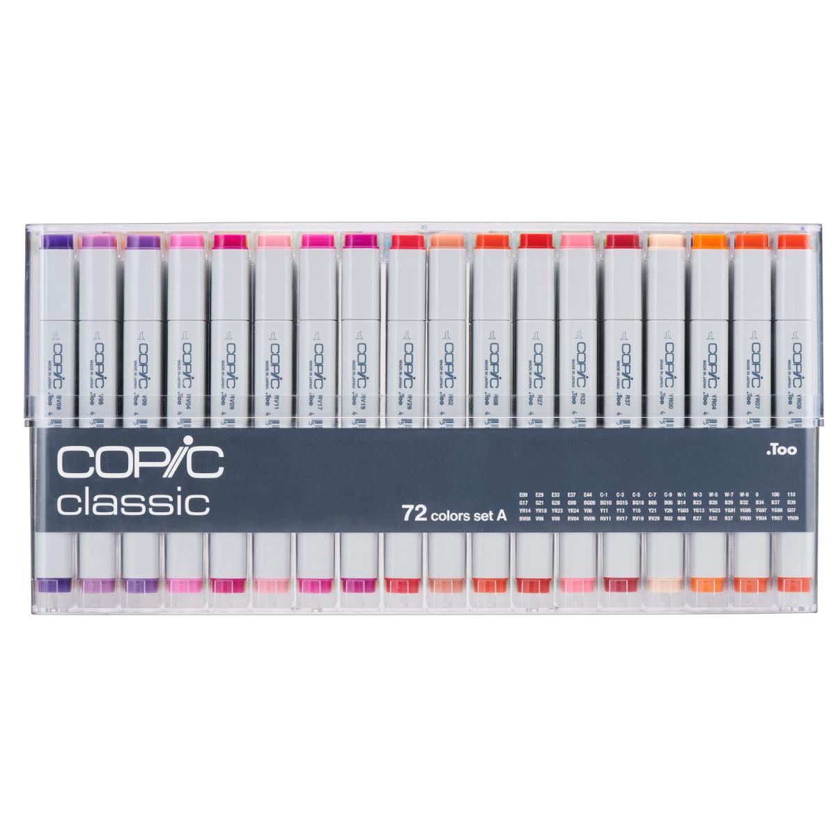 Copic Classic - Estojo com 72 Cores Conjunto A