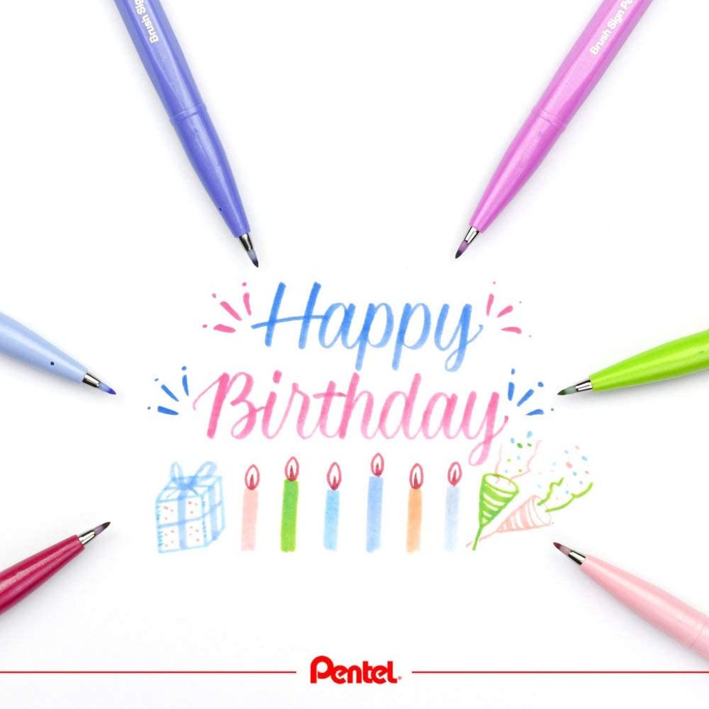 Brush Sign Pen Pentel - Estojo com 6 Tons Pastel