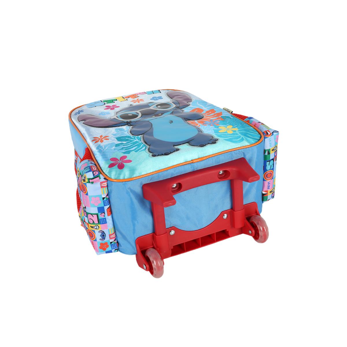 Mochila com Rodas Stitch Glasses - Azul