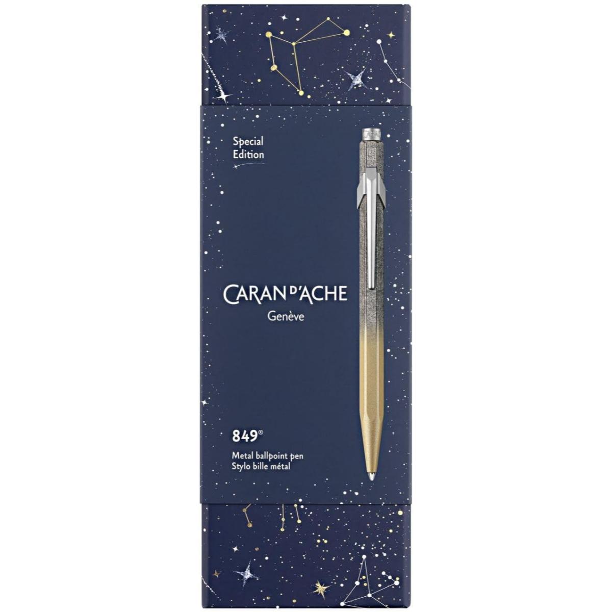 Caneta Caran D´Ache 849 - Gold Cosmic Blue - Esferográfica