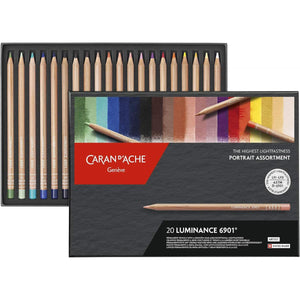 Lápis de Cor Caran D´Ache Luminance - 20 Cores - Portrait