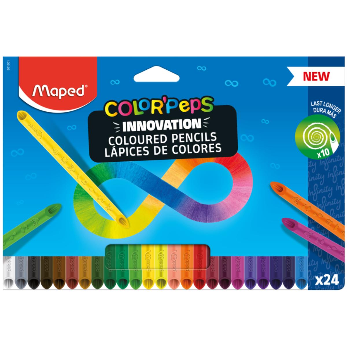 Lapis de Cor Infinito Maped - 24 Cores - Lápis Infinity