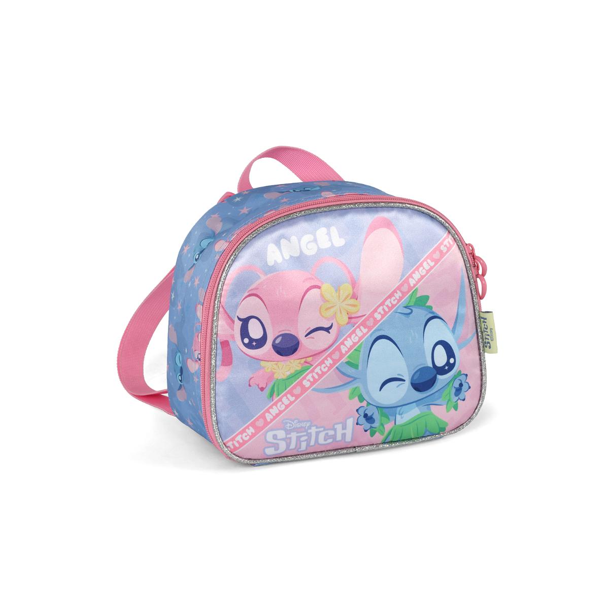 Lancheira Stitch Angel - Rosa