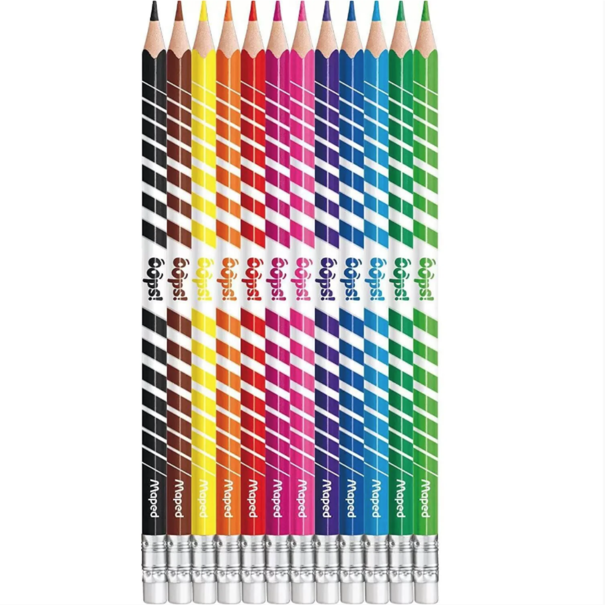 Lápis de Cor Apagável Maped Color Peps Oops - 12 Cores