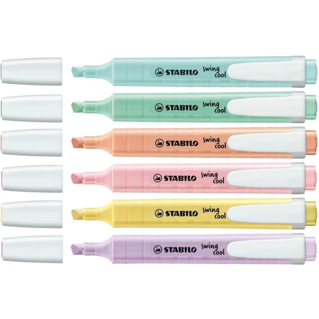 Marca Texto Stabilo Swing Cool - 6 Tons Pastel