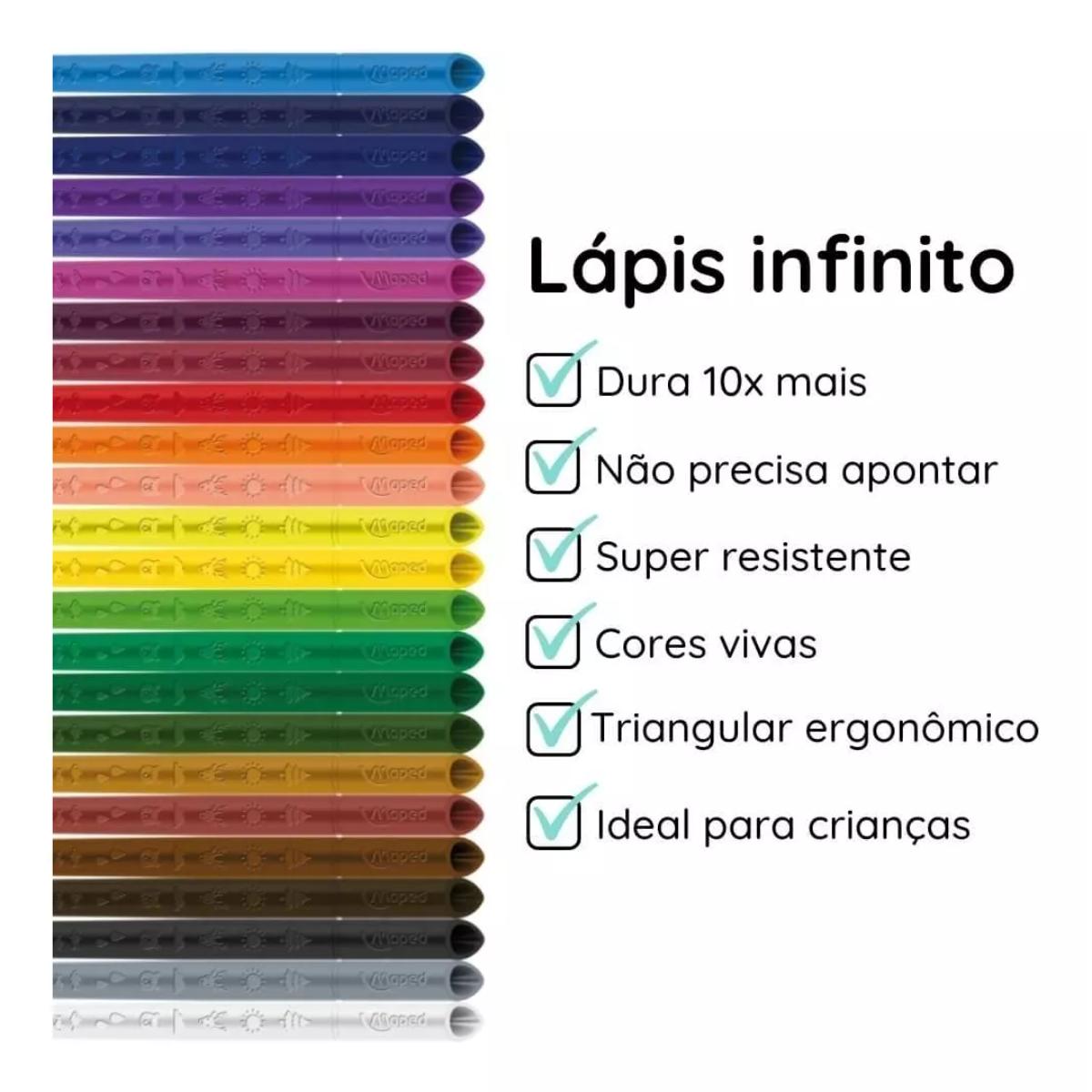 Lápis de Cor Maped Intinity - 18 Cores - Maped