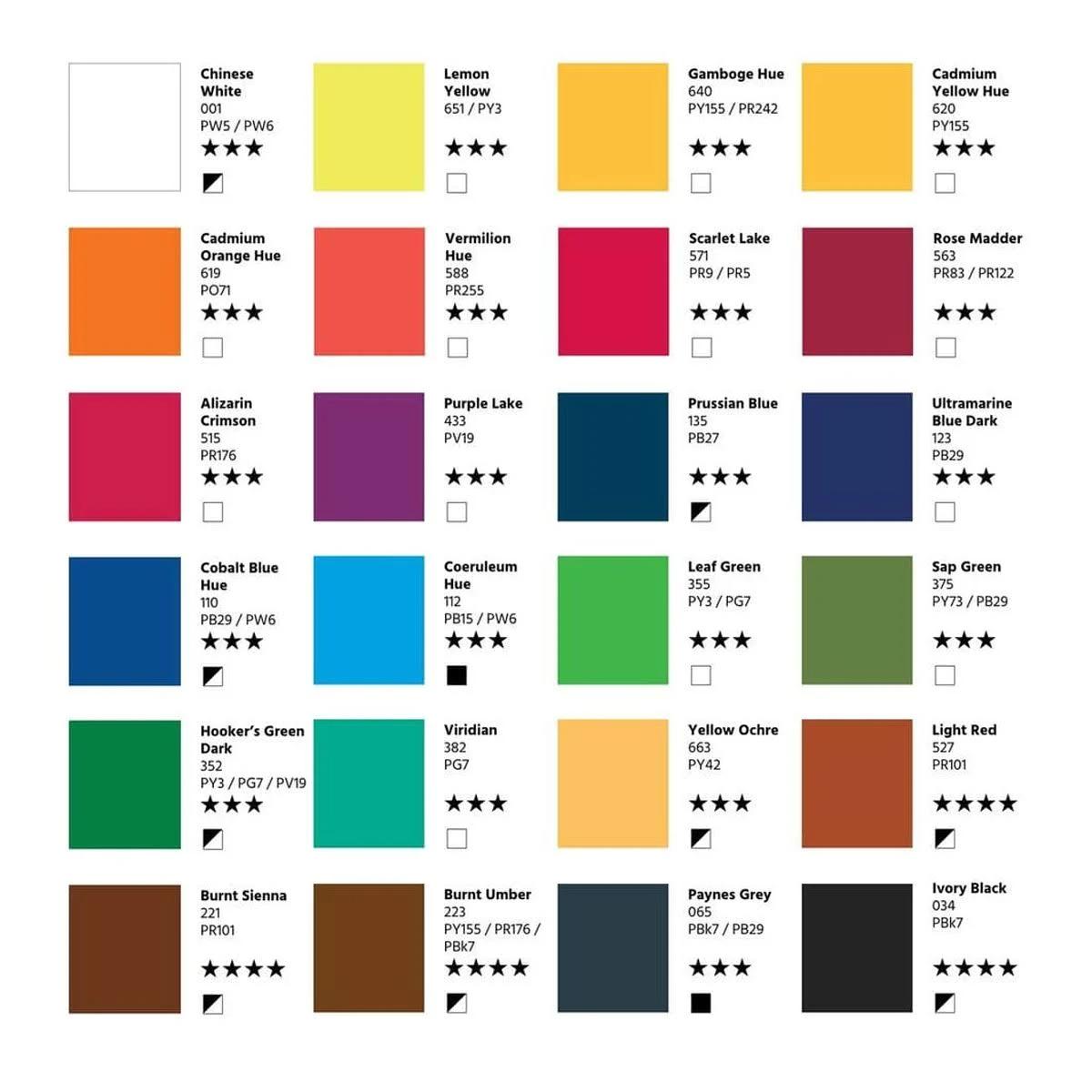Aquarela Pastilha Daler & Rowney - Aquafine - 24 Cores