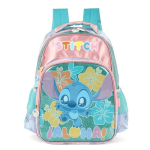 Mochila Stitch - Aloha - Azul Turquesa - IS42401SC