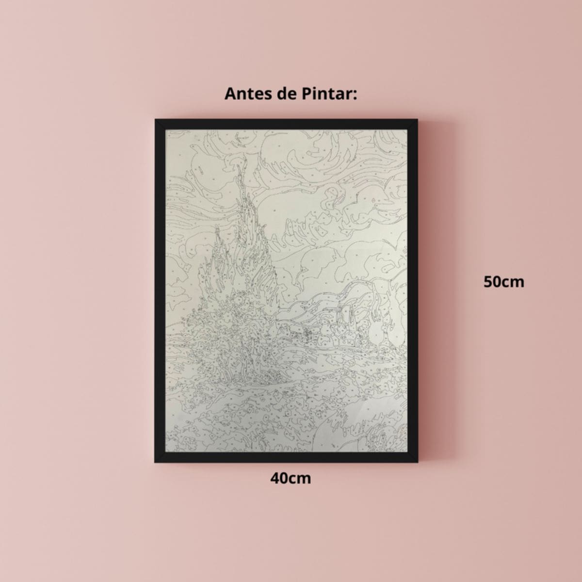 Kit Pintura Numerada em Tela - Paisagem Impressionista - 40x50cm