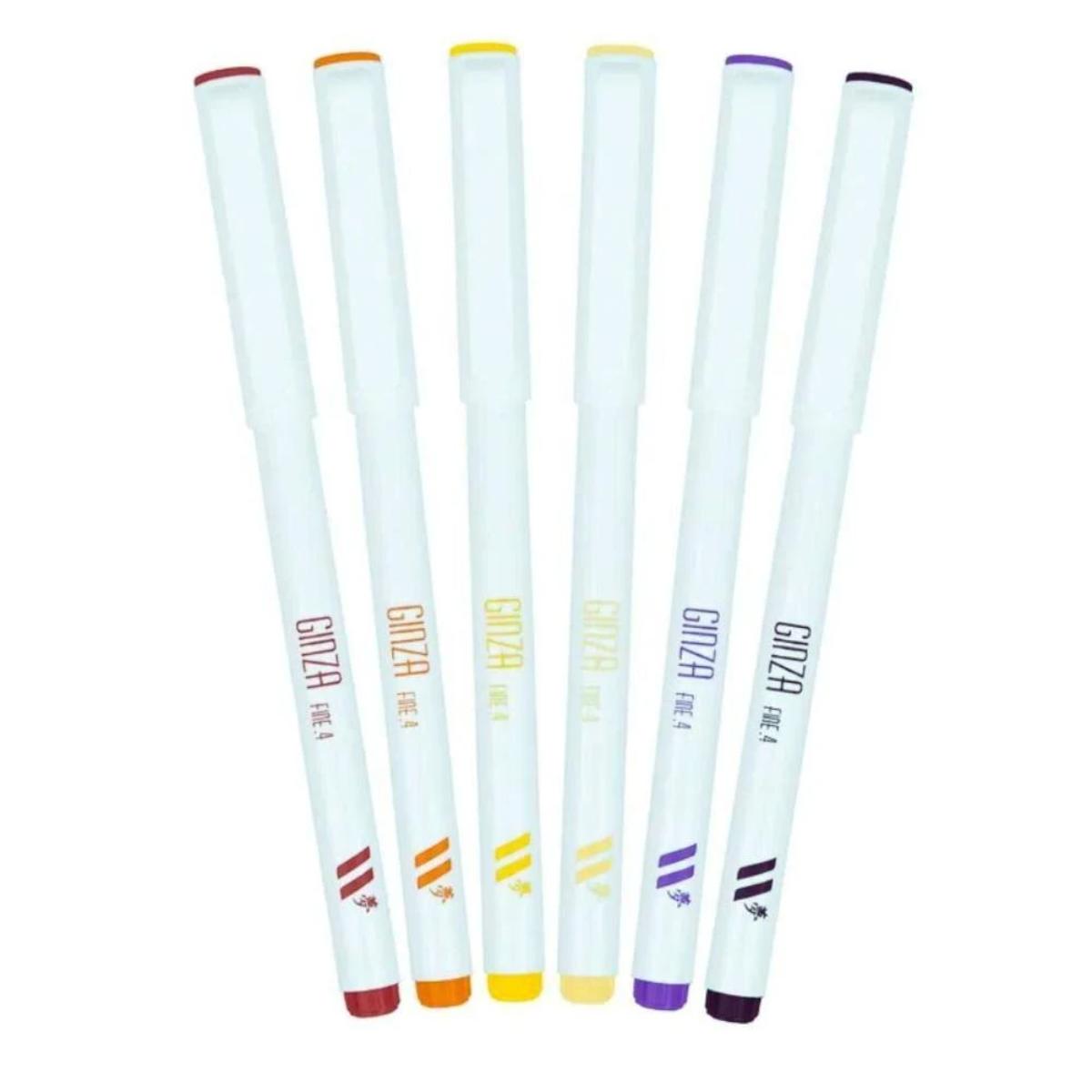 Ginza Fineliner - Caneta Hidrográfica Newpen - 15 cores
