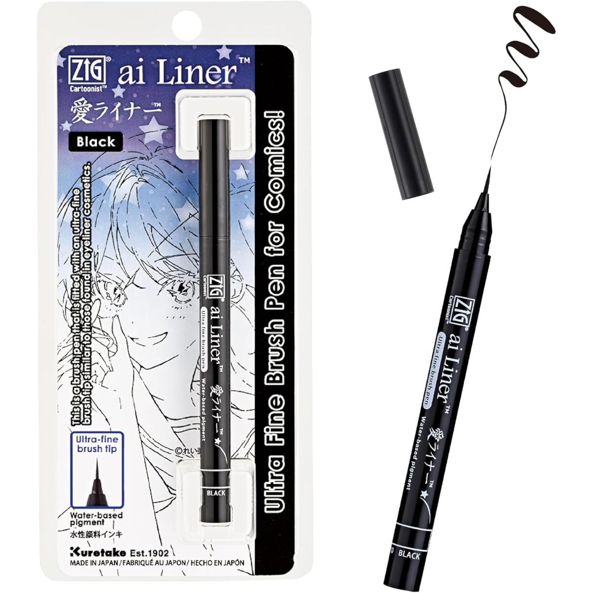 Caneta Brush Ultrafina Zig Cartoonist AI Liner - Kuretake