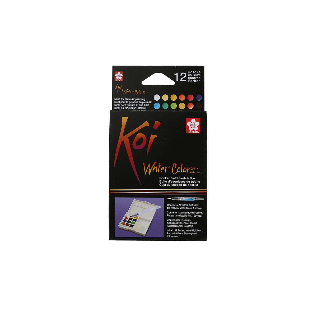 Aquarela Sakura Koi Water Colors - 12 Cores - XNCW-12H