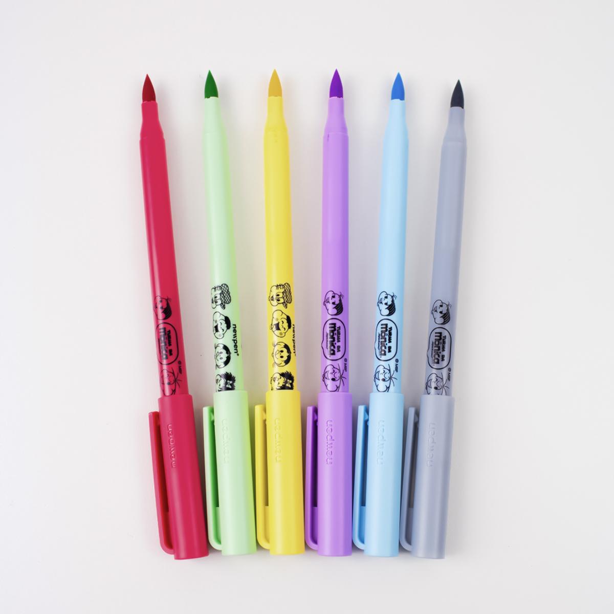 Kit Brush Pen Turma da Mônica Perfumada - 06 Unidades