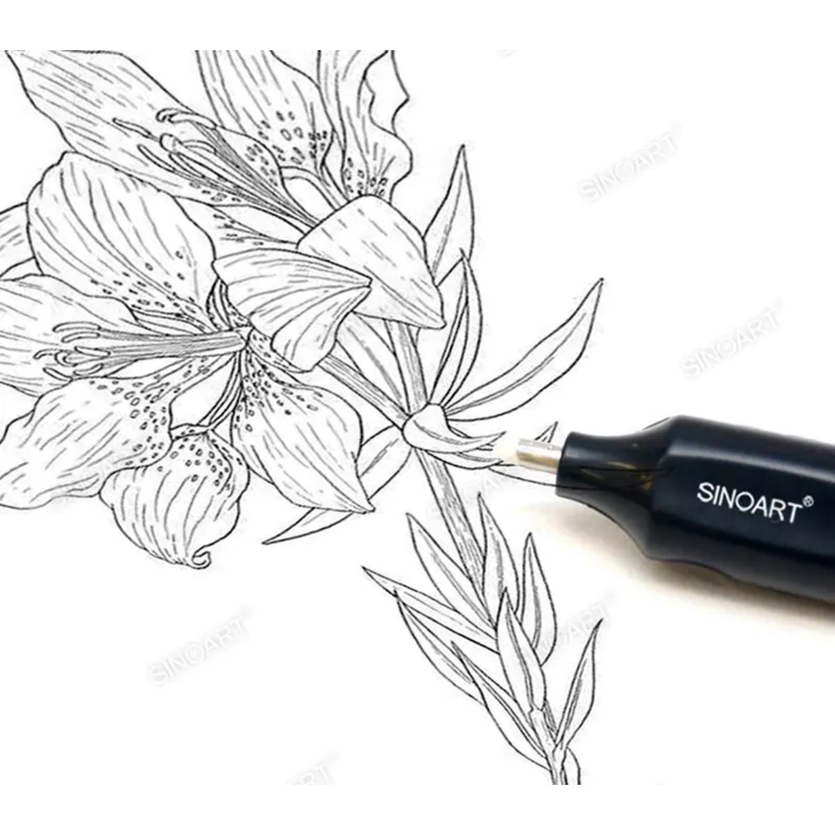 Borracha Elétrica Desenho Profissional - Sinoart SFT0255