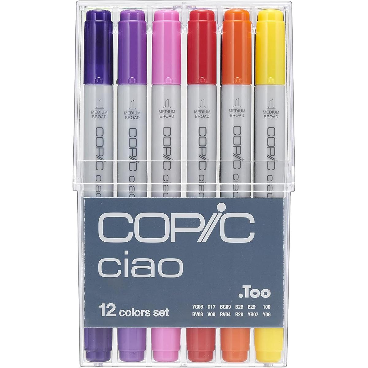 Caneta Copic Ciao - Estojo com 12 Cores Básicas