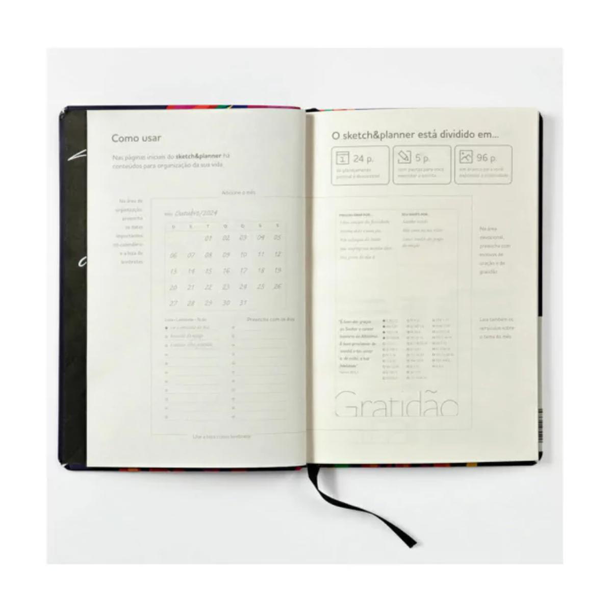 Planner Cristão Sketch e Planner- Nomes de Deus - Floral