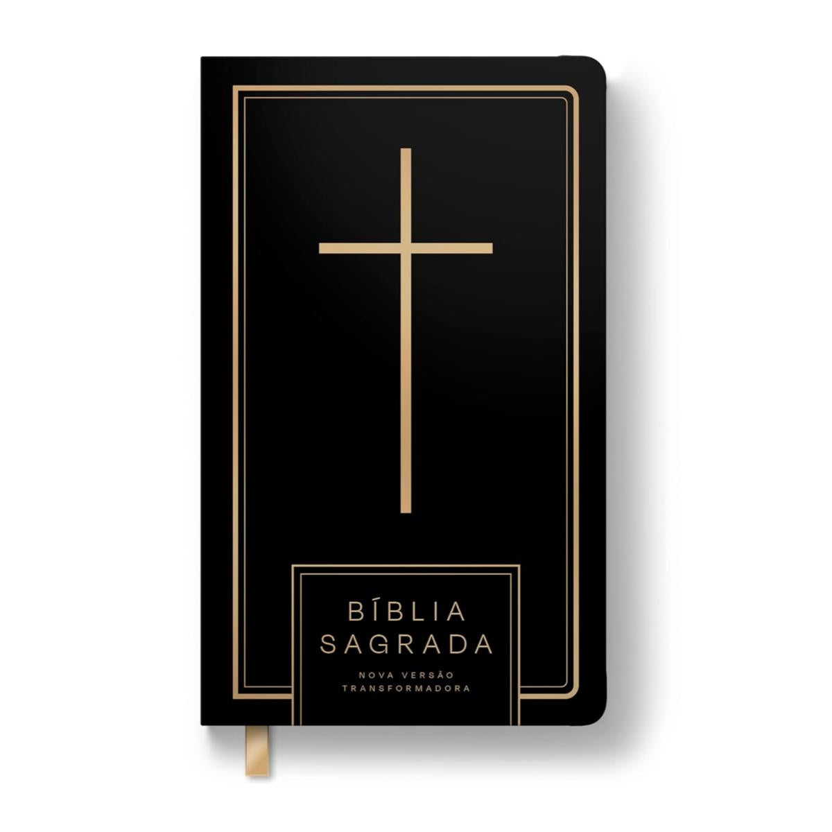 Bíblia Sagrada NVT  Letra Normal  - Cruz All Black - Capa Dura