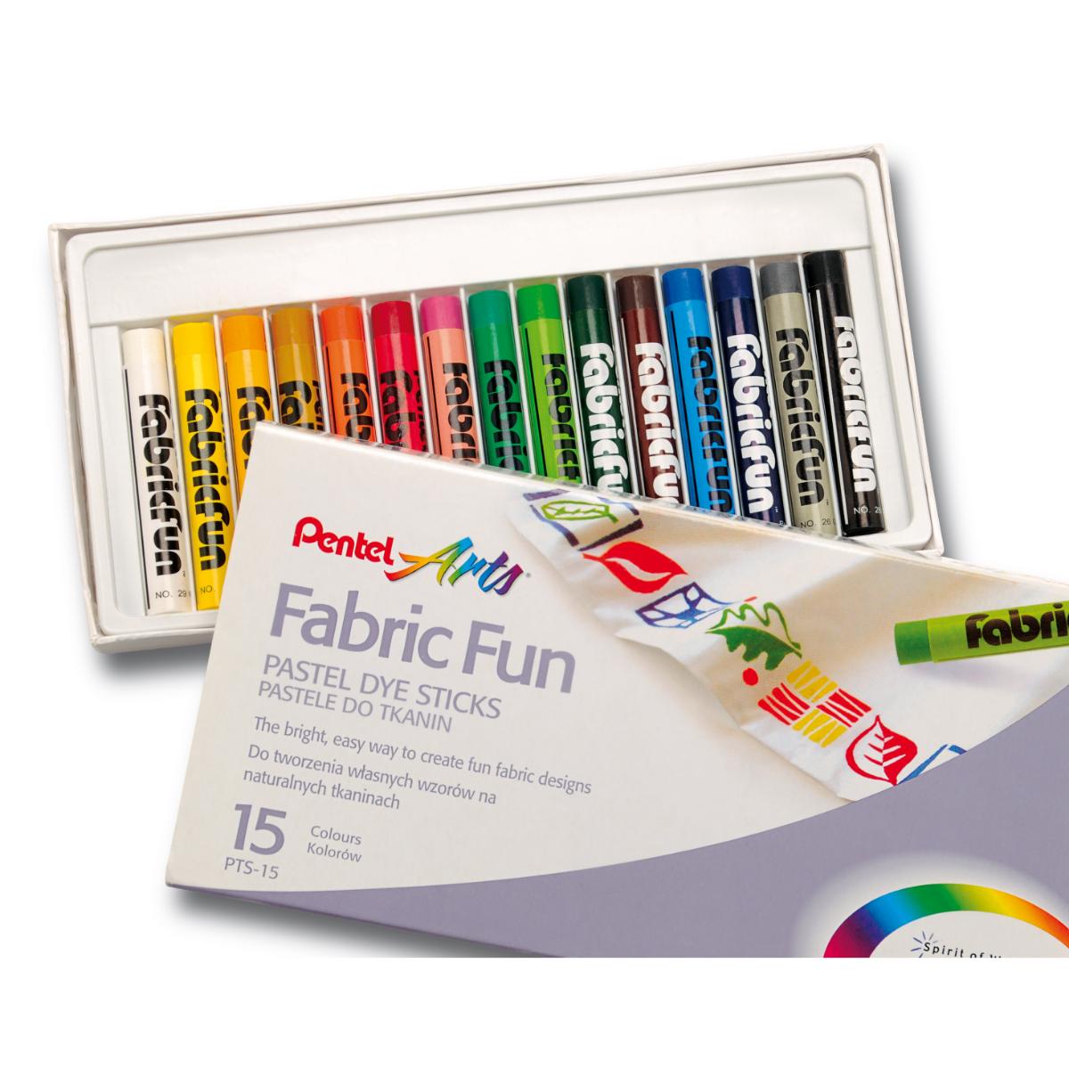 Giz Pastel Para Tecido Pentel - 15 Cores