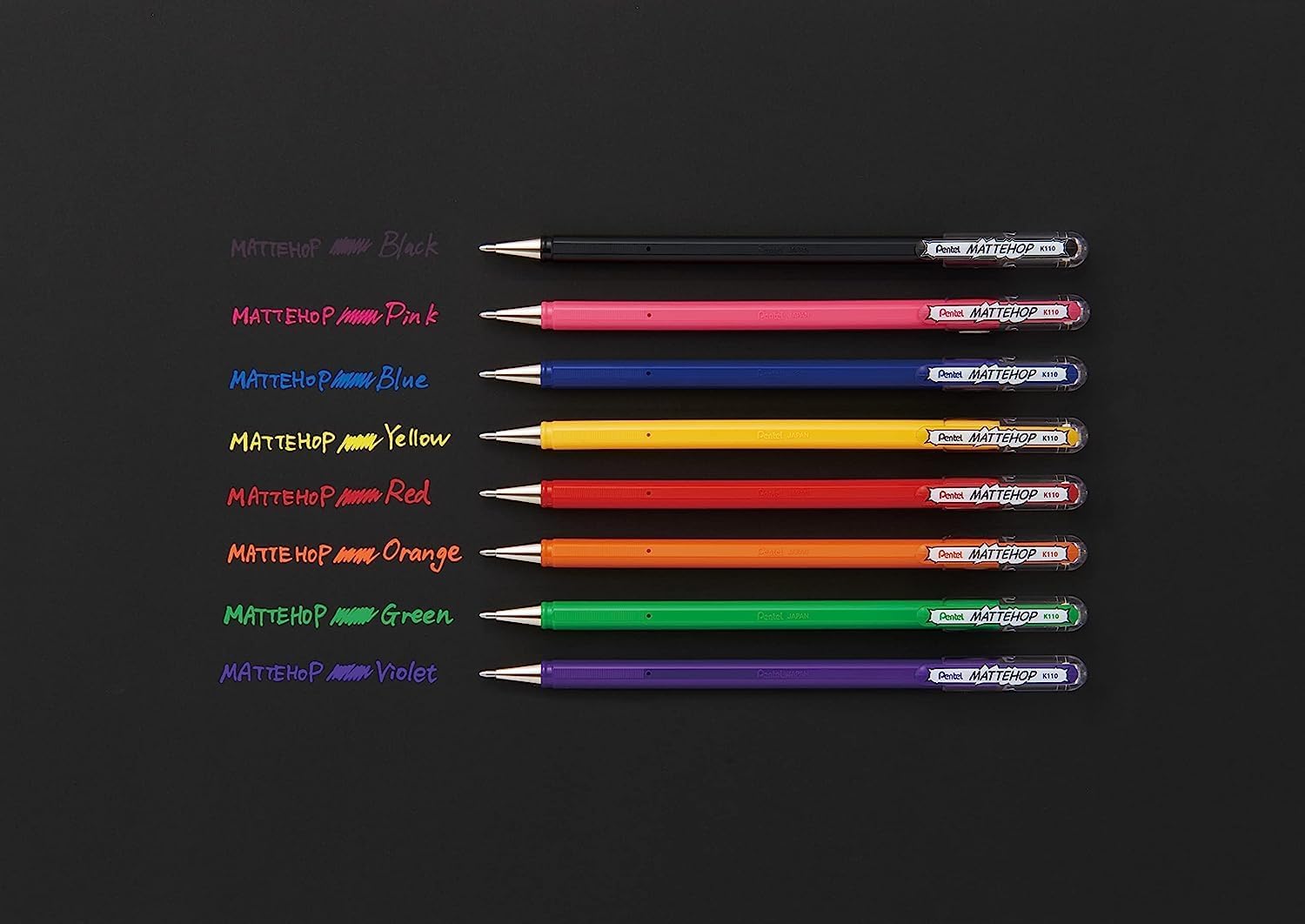 Kit Pentel Mattehop - Caneta Gel Pentel - 14 Cores