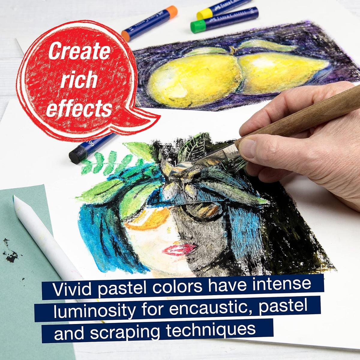 Giz Pastel Oleoso Faber Castell - 24 Cores - Goldfaber