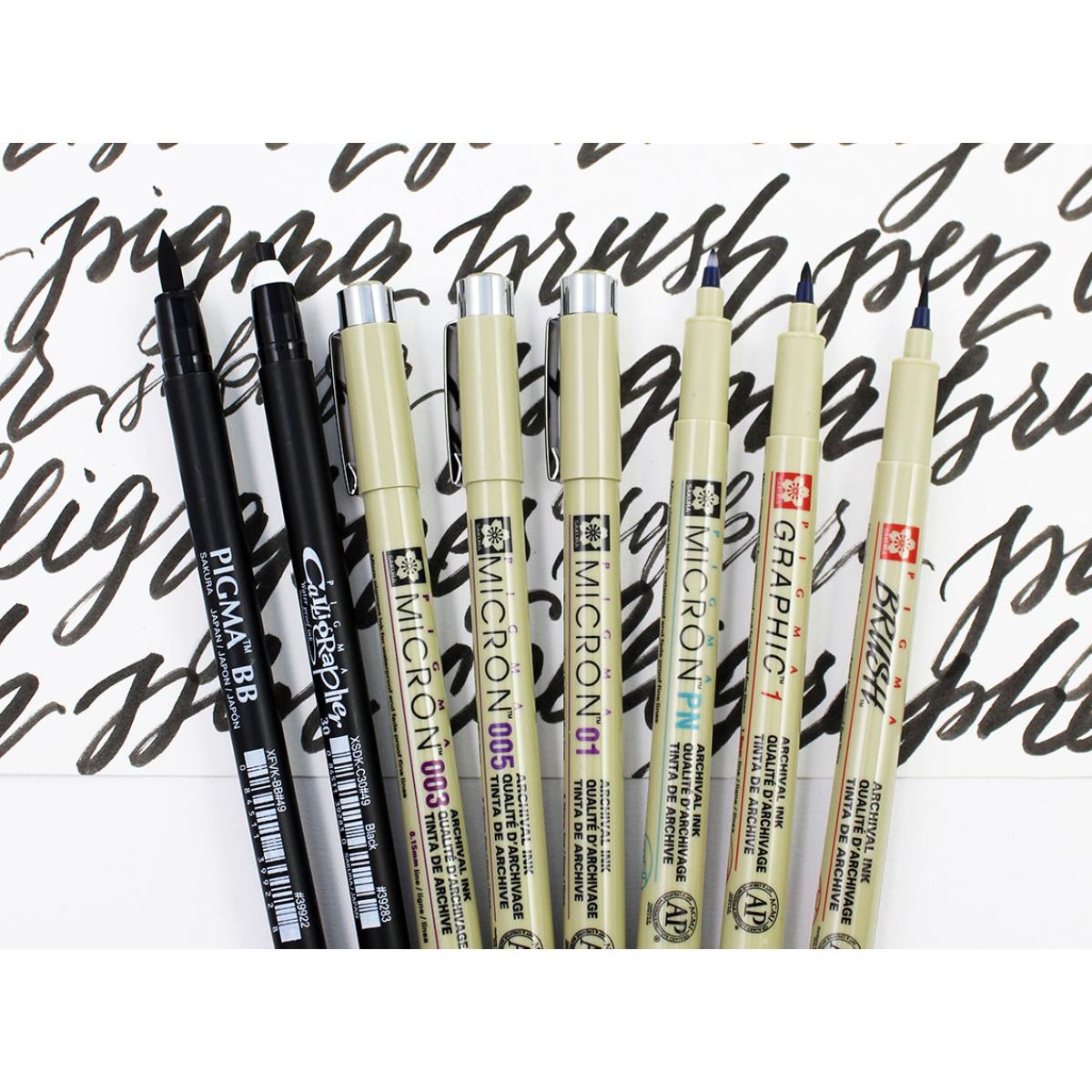 Caneta Pigma Graphic Brush - Ponta Pincel - Preto - Sakura