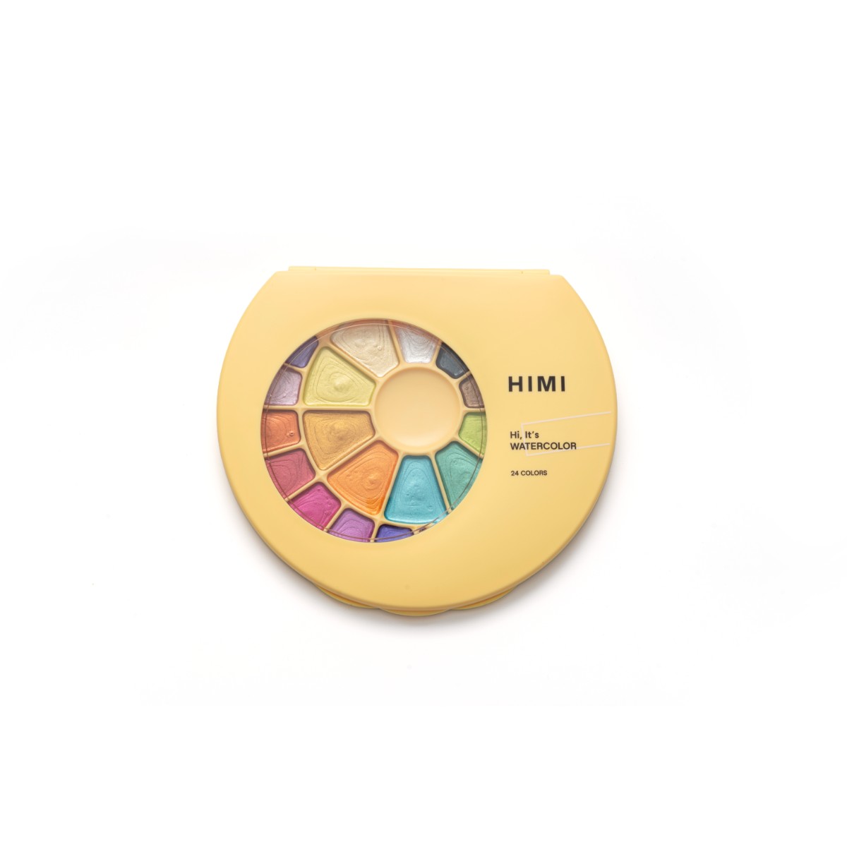Tinta Aquarela HIMI 24 Cores Metálicas Semiúmida com Pincel Himi